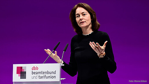 Dr. Katarina Barley, Bundesministerin der Justiz und Verbraucherschutz auf der dbb Jahrestagung