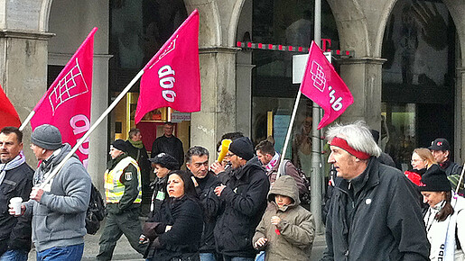Solidaritätsdemonstration für die CFM-Beschäftigten
