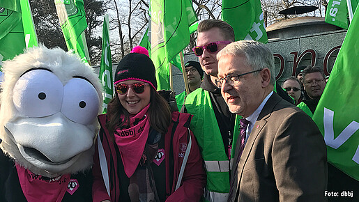 Sandra Kothe und Willi Russ auf der Demo Sandra Kothe und Willi Russ auf der Demo
