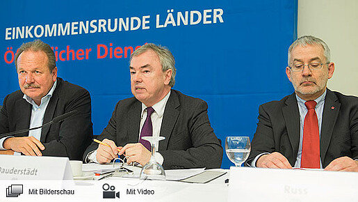 Pressekonferenz zur Einkommensrunde im öffentlichen Dienst der Länder 2015